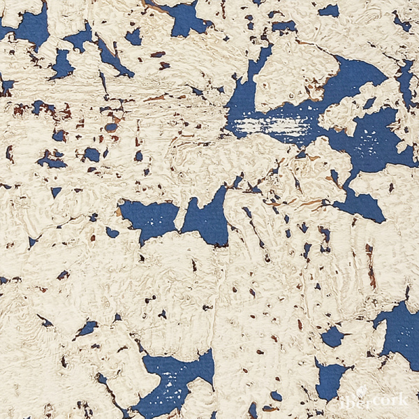 Пробковое настенное покрытие в пластинах EasyCork Крем азул